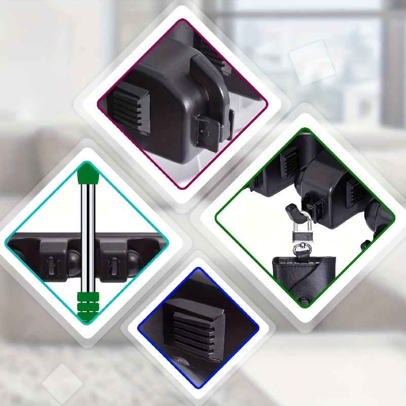 1pc Broom Holder, Wall Mounted Garden Tool Organizer, Home Laundry Room, Closet