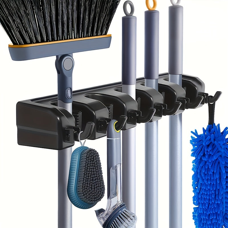 1pc Broom Holder, Wall Mounted Garden Tool Organizer, Home Laundry Room, Closet