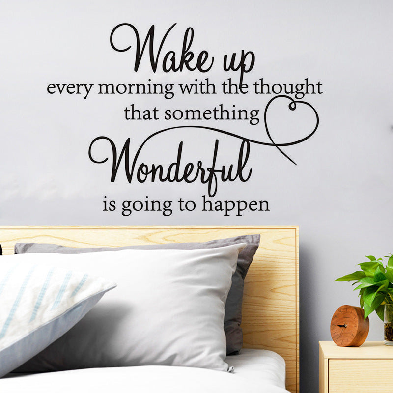 "Wake Up Every Morning"  Wall Decal