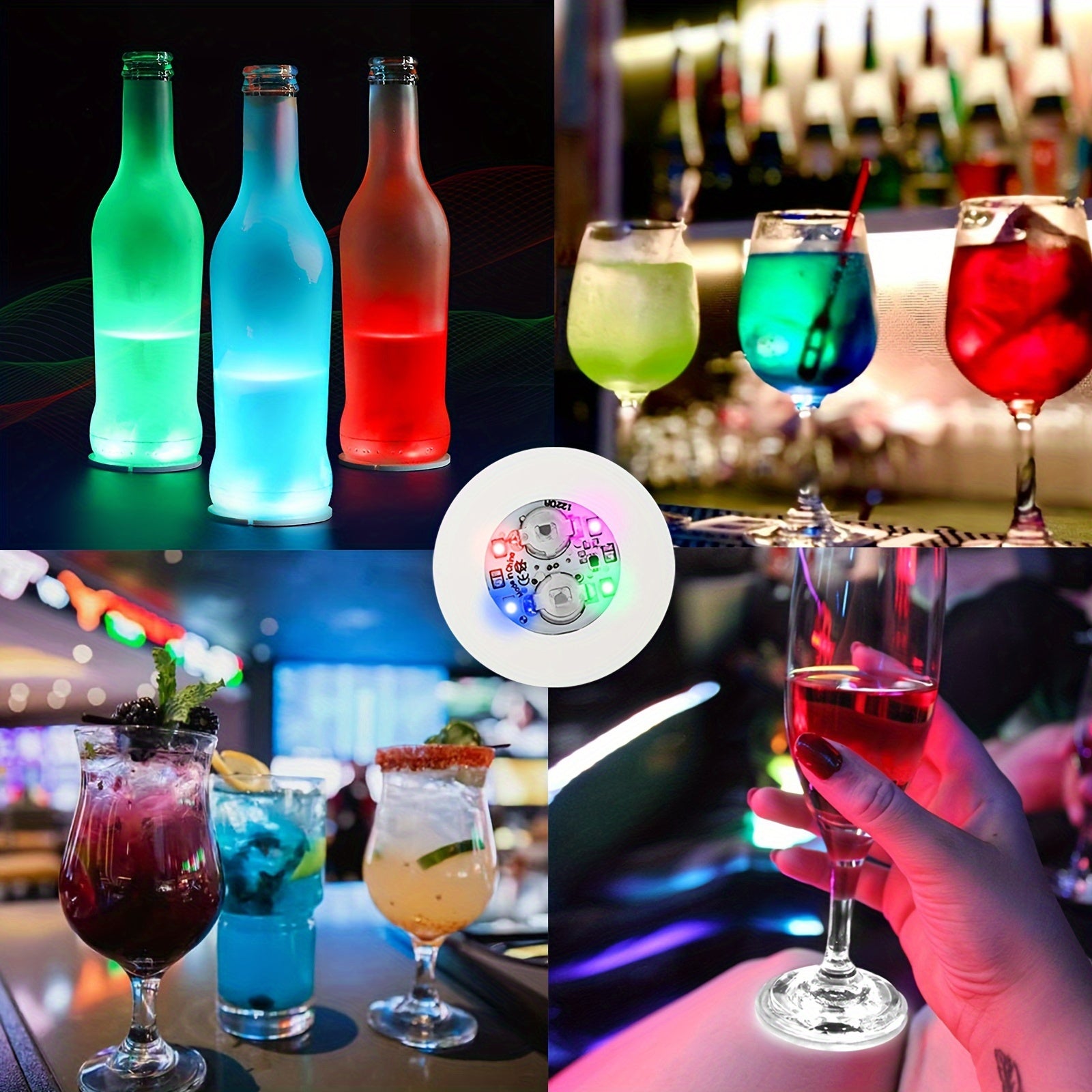 LED Coaster Bottle Lights