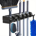1pc Broom Holder, Wall Mounted Garden Tool Organizer, Home Laundry Room, Closet