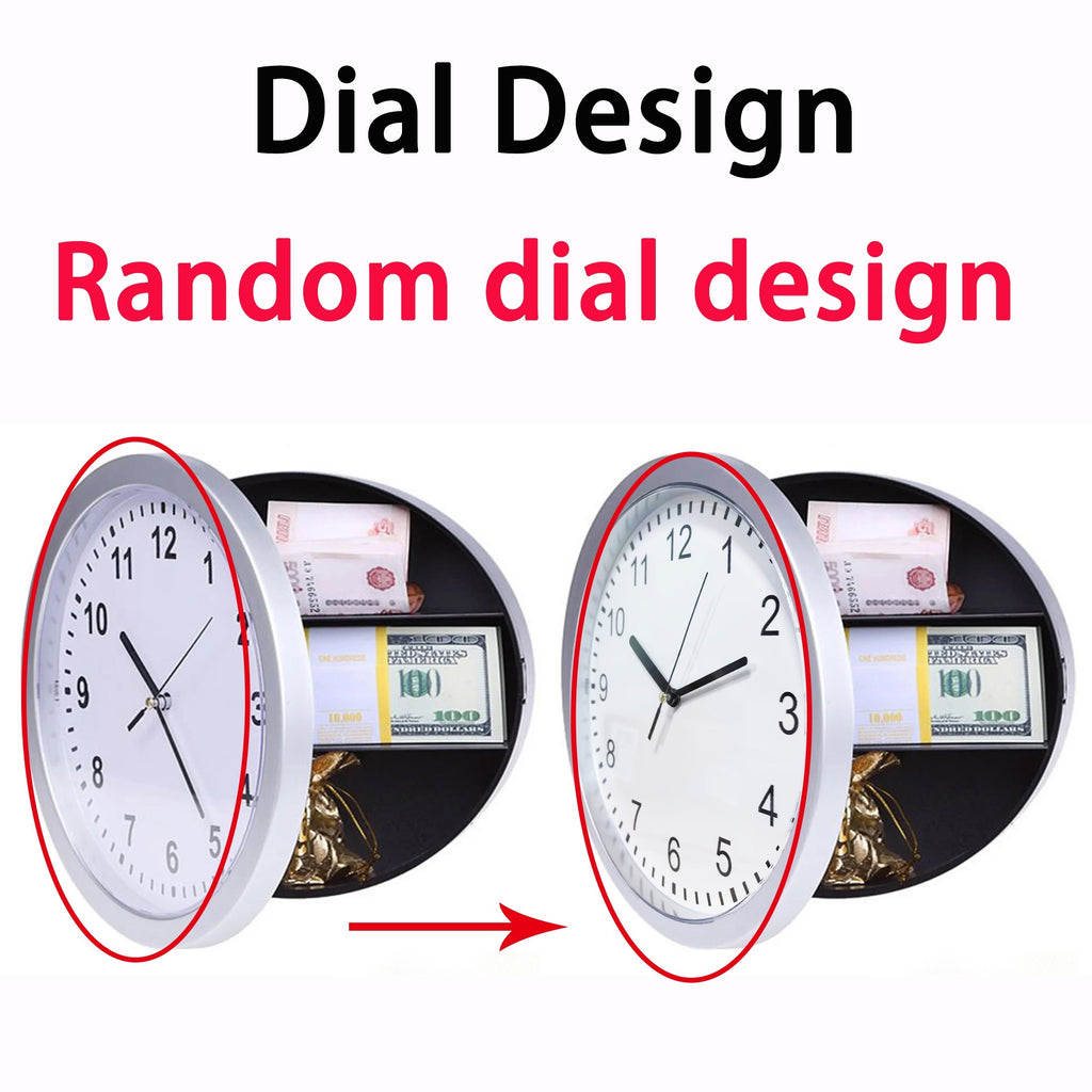 Gold/White Multifunctional Wall Clock with Storage Box, 25cm, Safe and Fun Design
