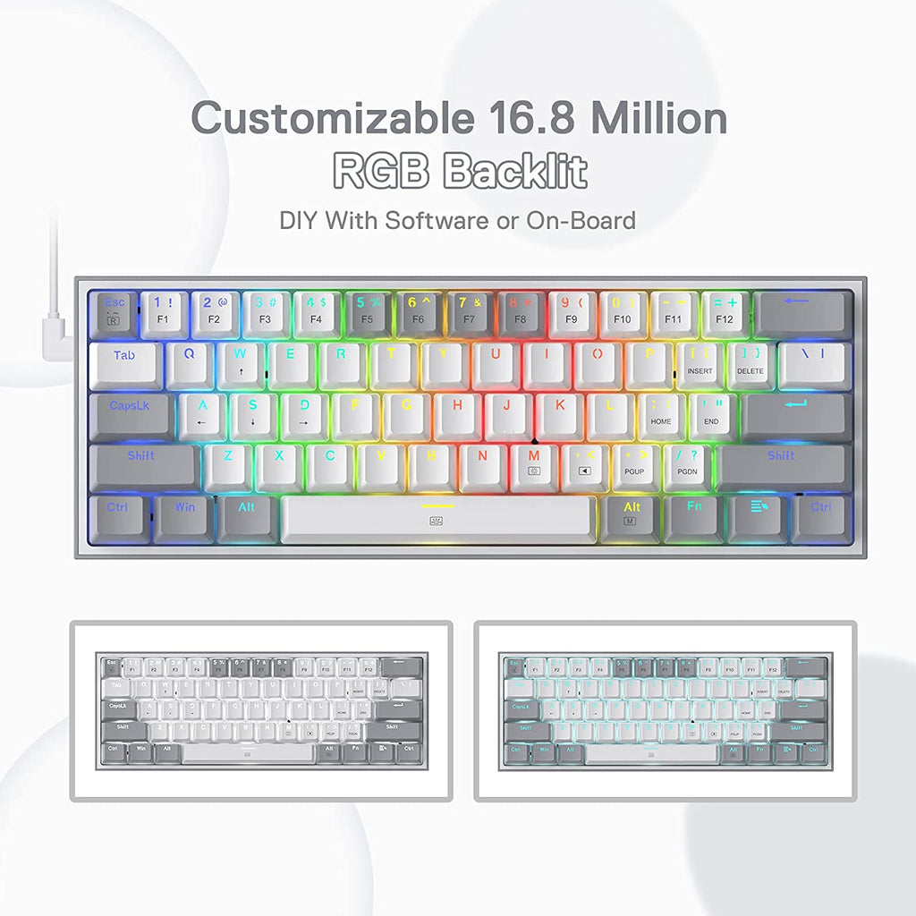 K617 Wired 60% Compact Hot-Swap RGB Gaming Mechanical Keyboard