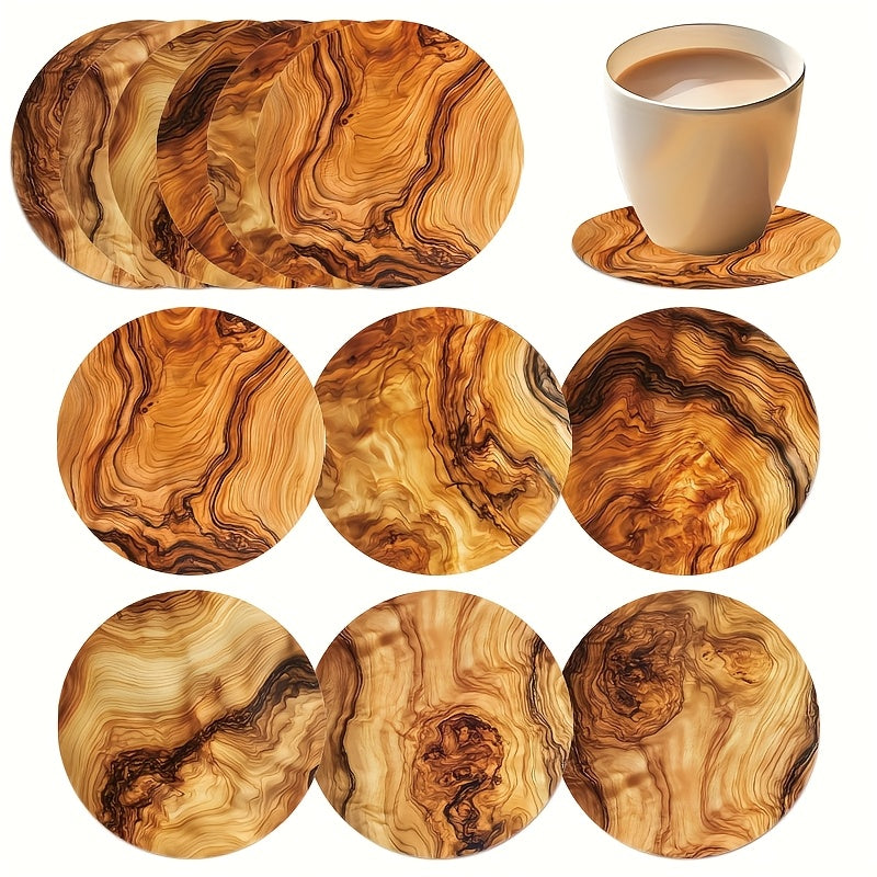 Artistic Wooden Coaster Set