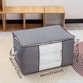 Large Non-Woven Fabric Clothes Storage Organizer Bag with Clear View Window & Secure Zipper Closure