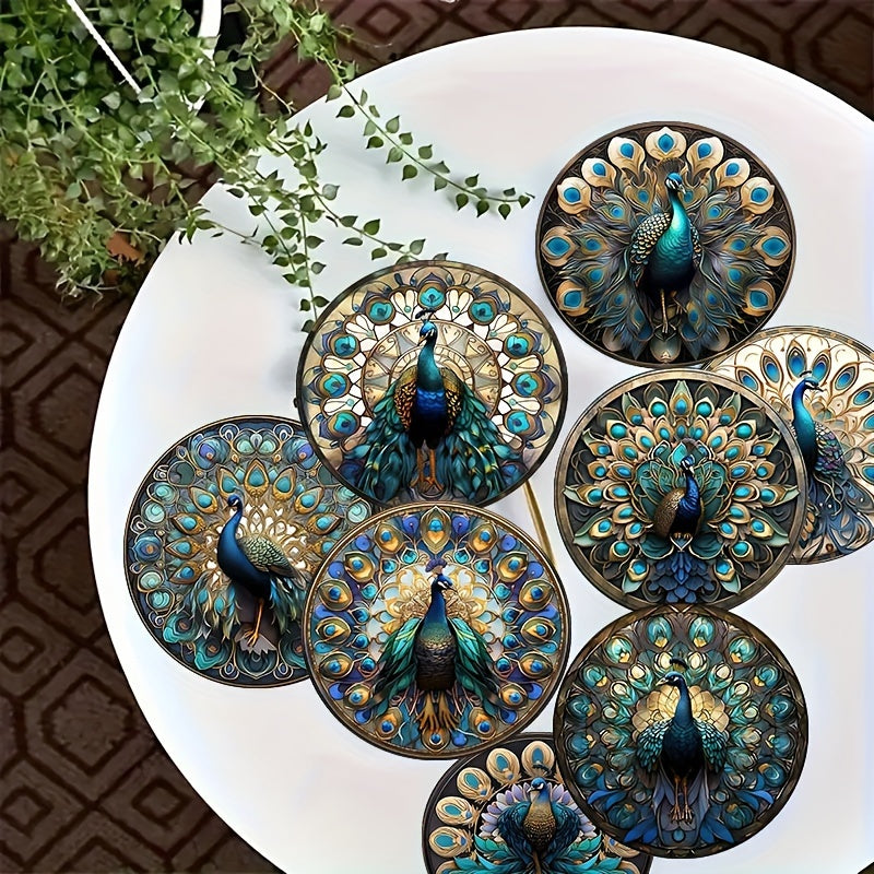 Insulation Peacock Coaster Set