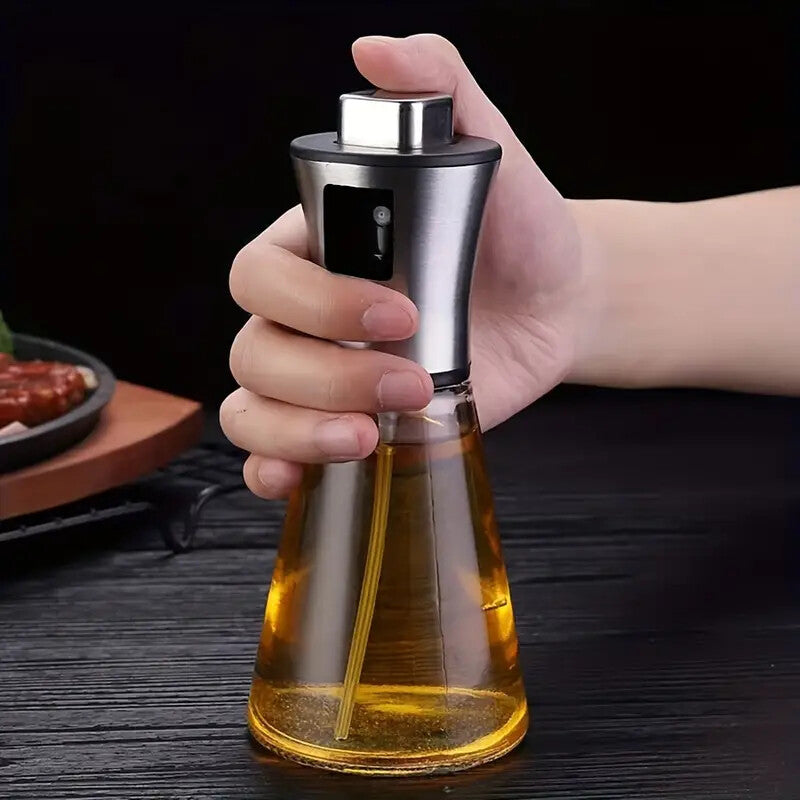 Olive Oil Spray Bottle Glass Oil Dispenser BBQ Kitchen Gadget Vinegar Water Pump