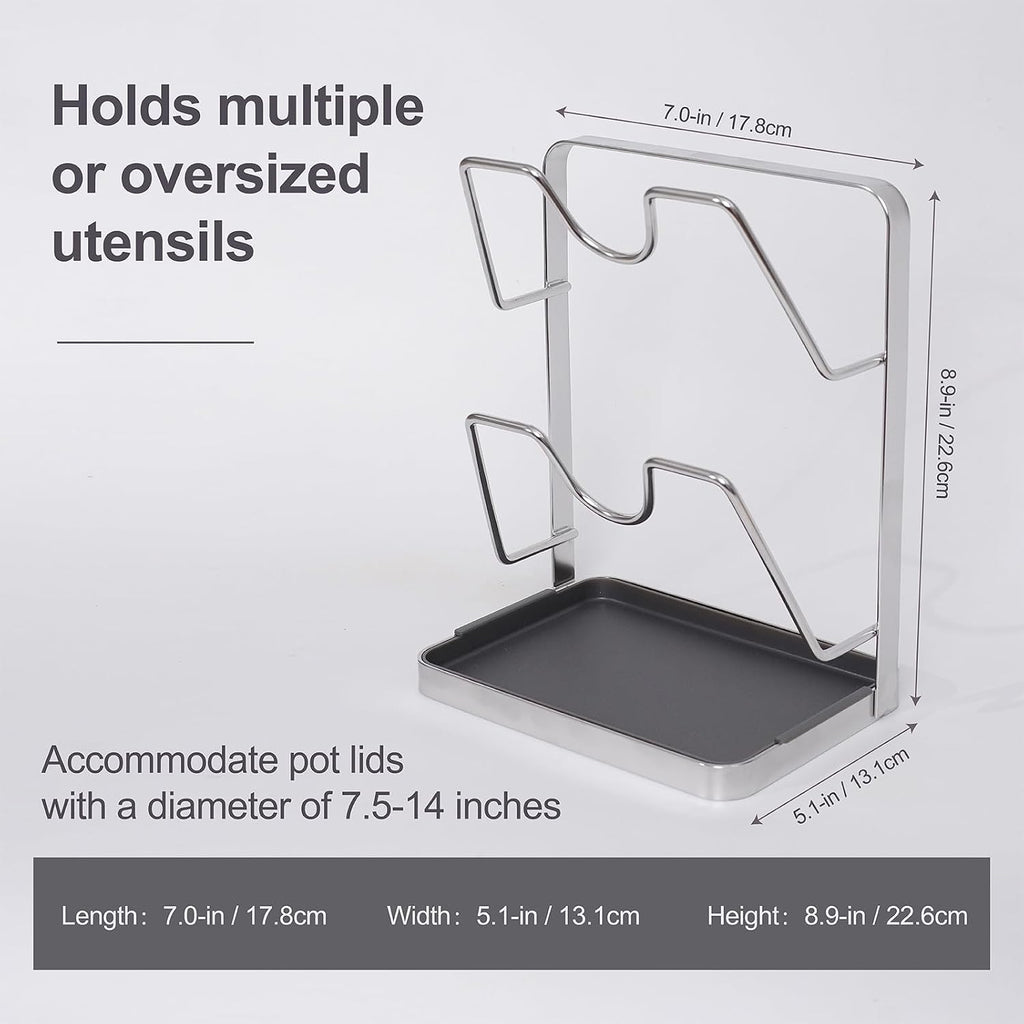  Stainless Steel Pot Lid Holder While Cooking