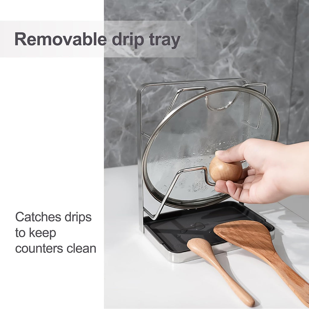  Stainless Steel Pot Lid Holder While Cooking