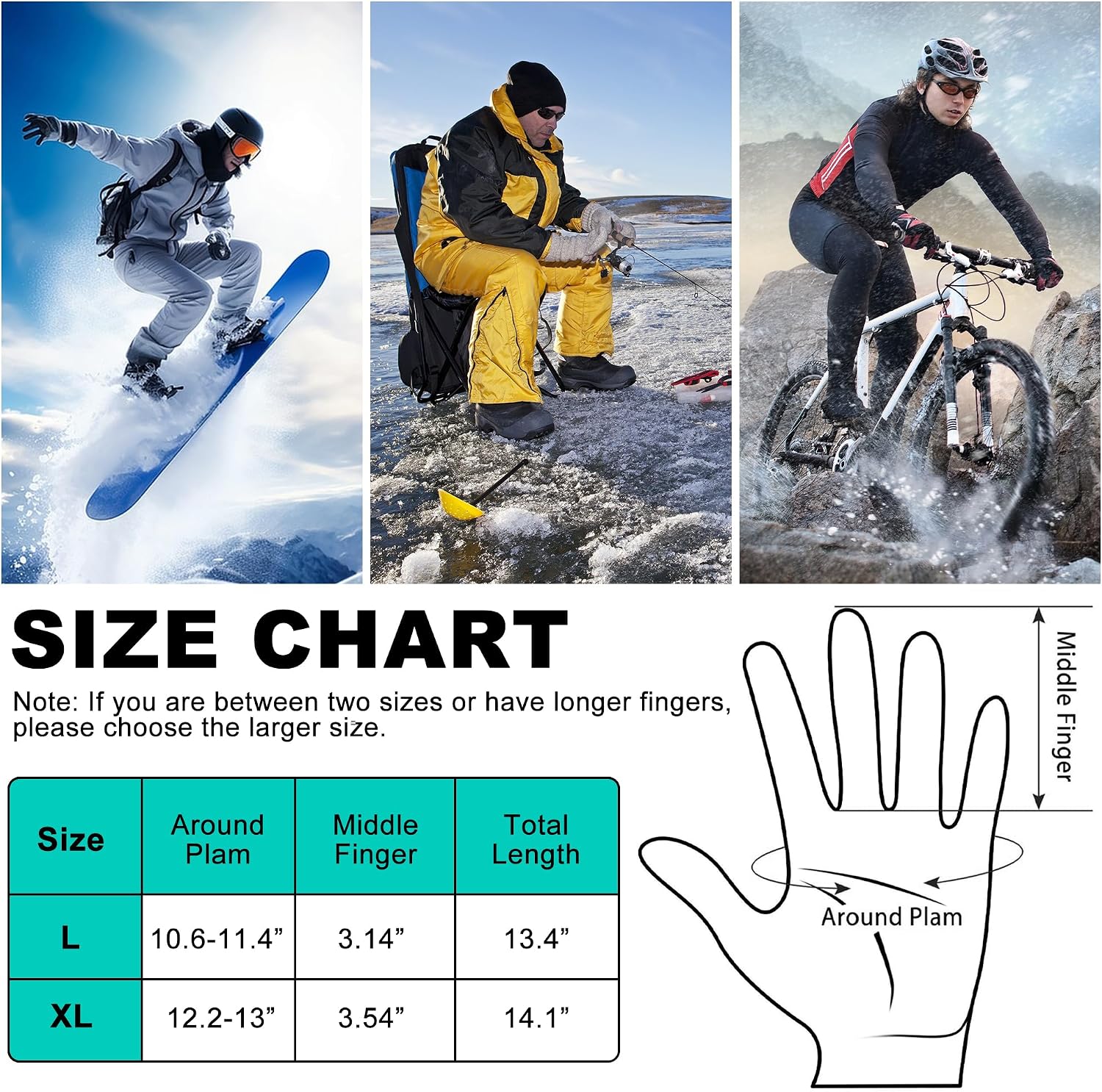 Spring Electric Rechargeable Battery Heated Gloves - Waterproof Touchscreen for Outdoor Sports, Hiking, Skiing, Running, Work