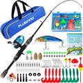 Kids Fishing Pole with Spincast Reel Telescopic Fishing Rod Combo Full Kits for Boys, Girls, and Adults