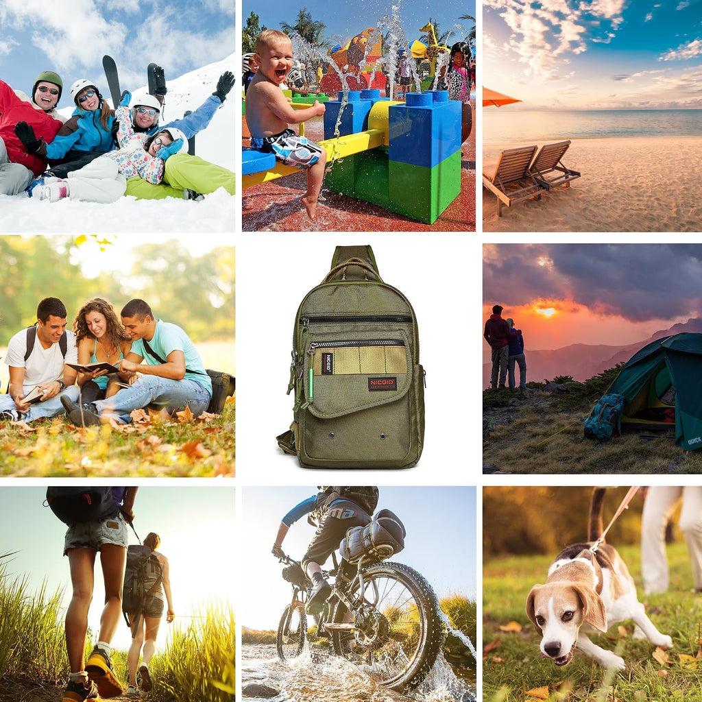 Sling Bags, Chest Shoulder Backpacks Crossbody Purse Outdoor Chest Bag Travel Backpack for Men Women