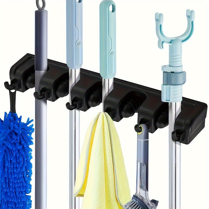 1pc Broom Holder, Wall Mounted Garden Tool Organizer, Home Laundry Room, Closet