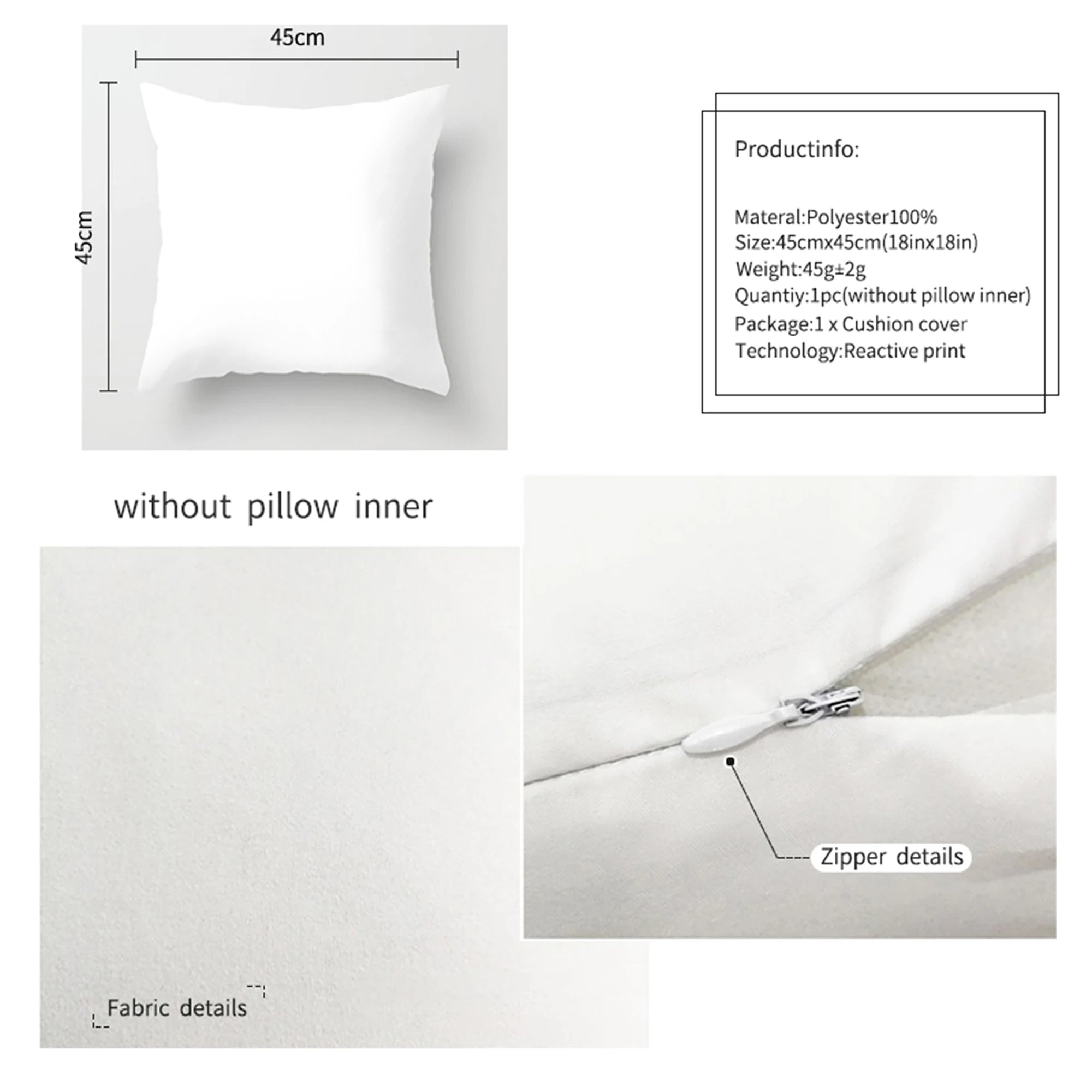 Square Pillowcase Home Goods