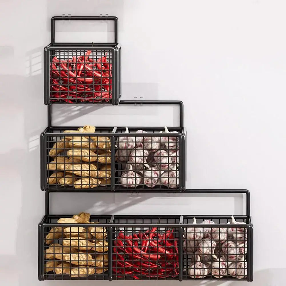 Kitchen Shelf Metal Storages Organization