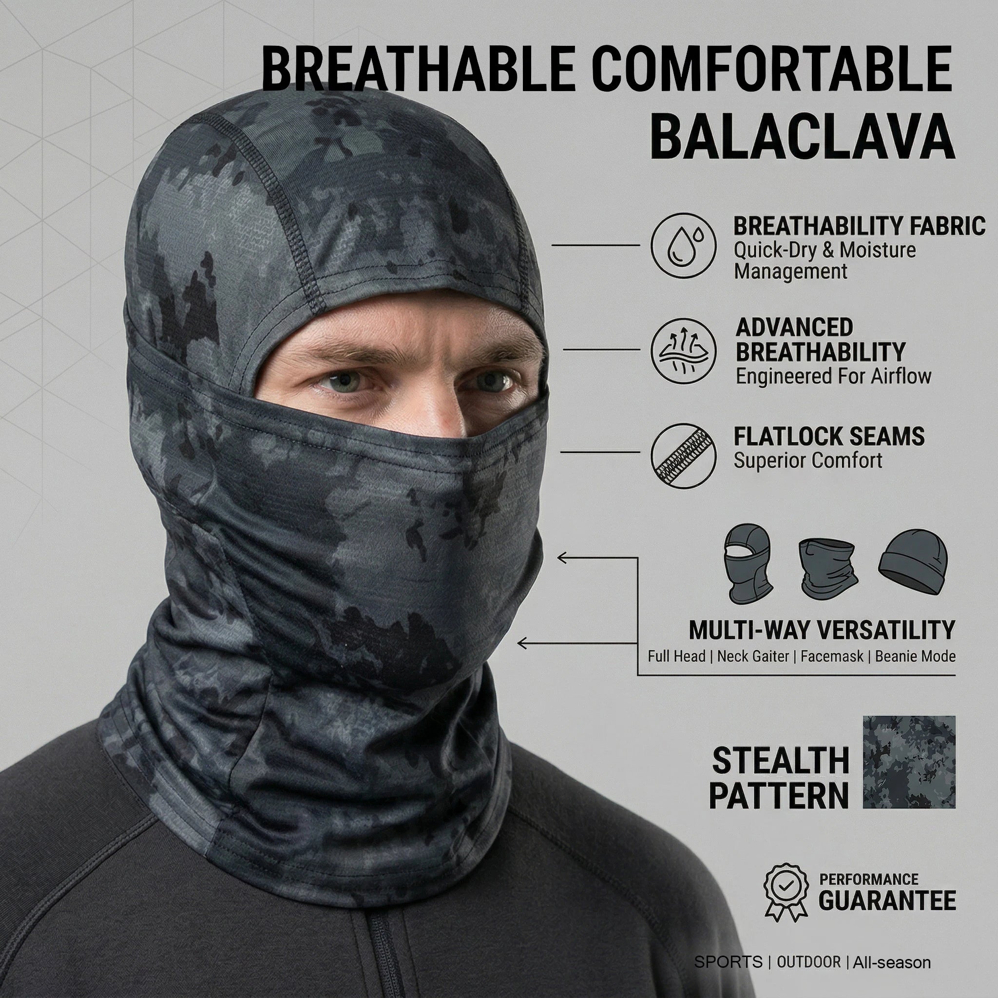 Unisex Camouflage Balaclava