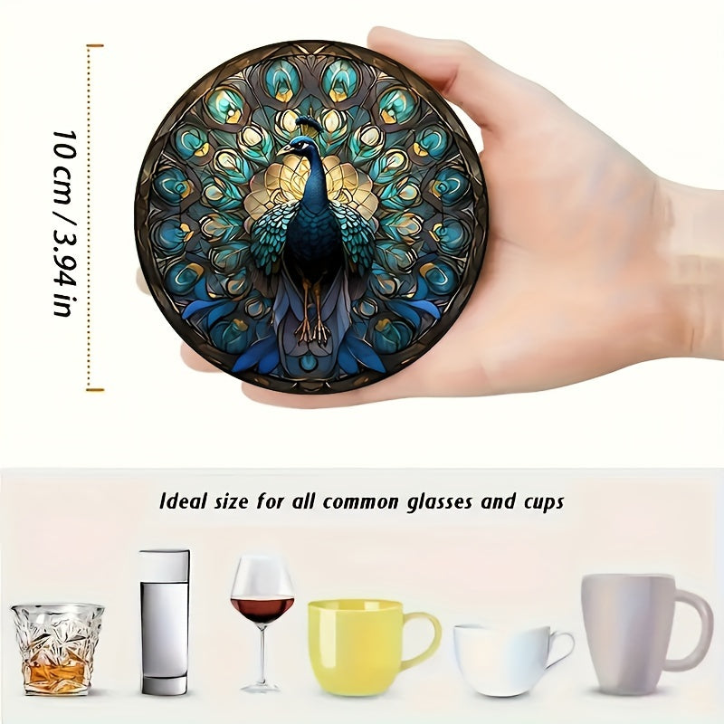 Insulation Peacock Coaster Set