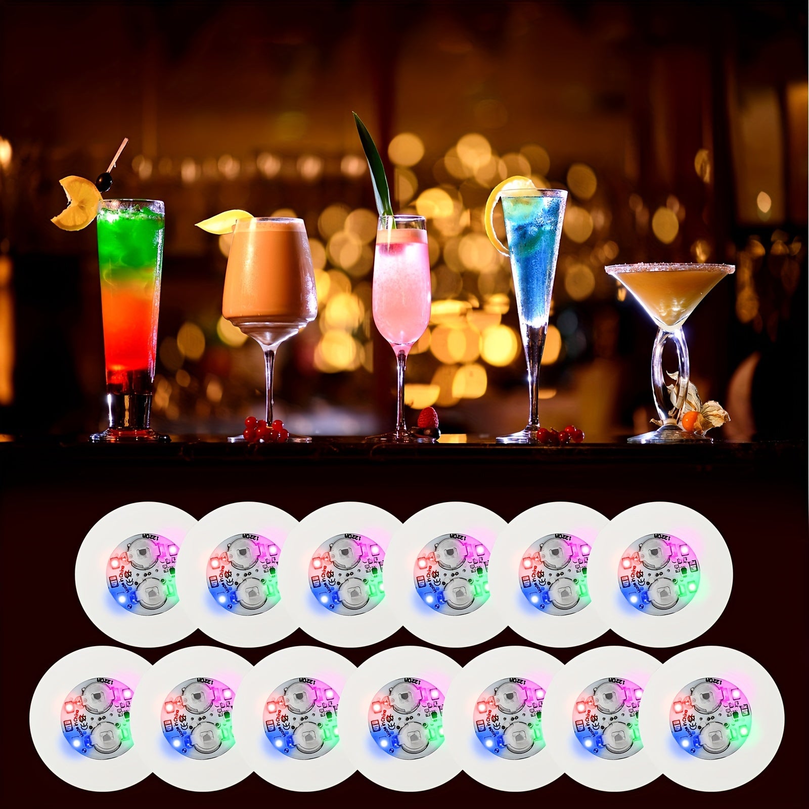 LED Coaster Bottle Lights