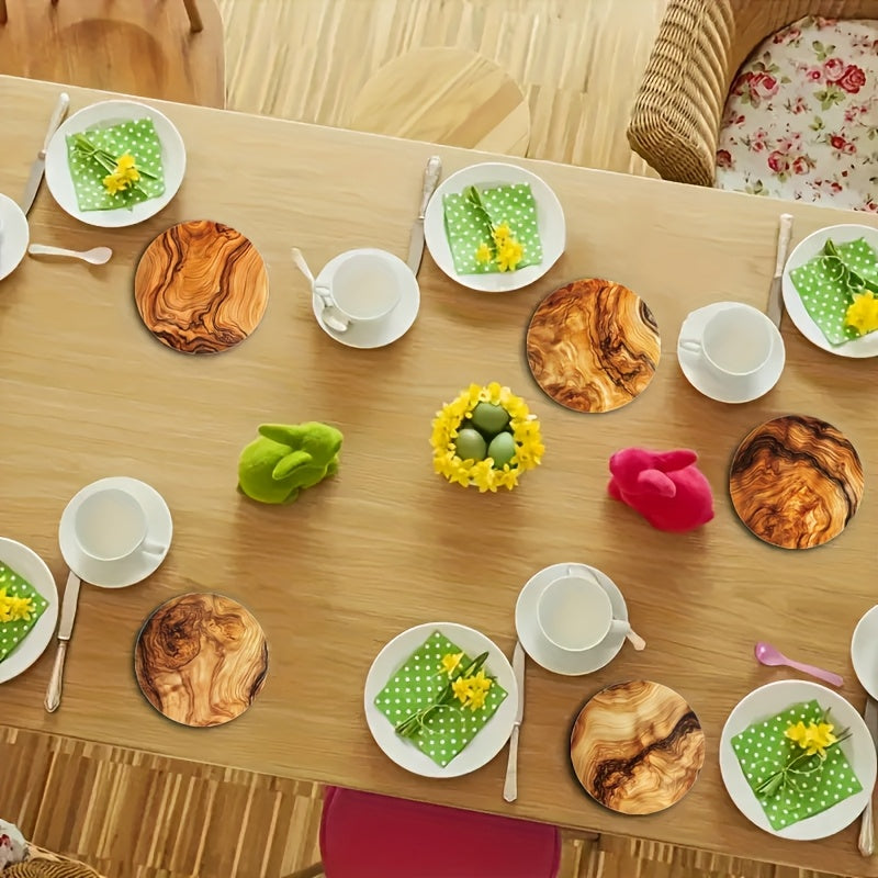 Artistic Wooden Coaster Set