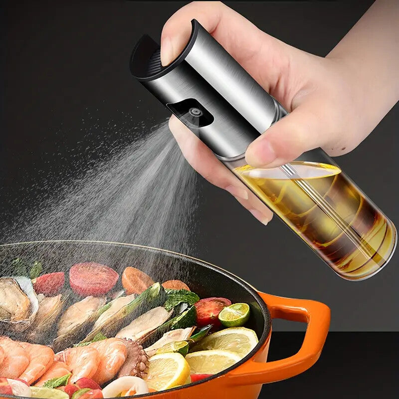 Olive Oil Spray Bottle Glass Oil Dispenser BBQ Kitchen Gadget Vinegar Water Pump