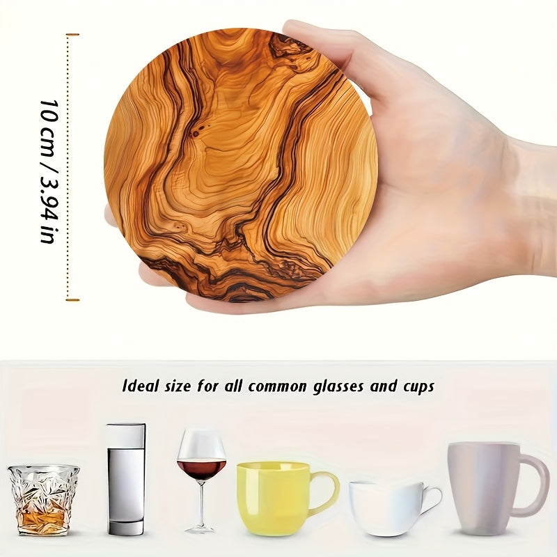 Artistic Wooden Coaster Set