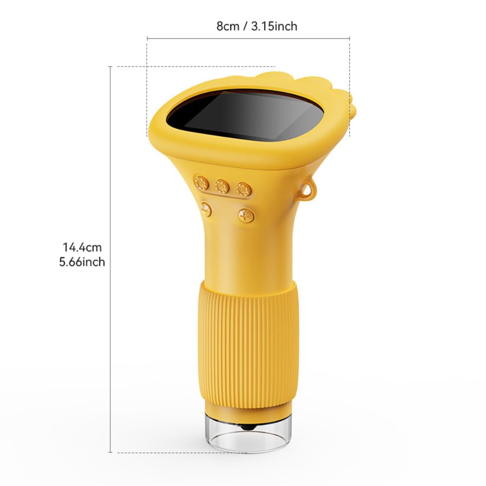 Kids Microscope - 1000X Buggy Lens Portable Microscope for Kids, Photo & Video Miniscope Pocket Microscope Toy, 2'' Digital Screen | Ideal for Boys & Girls Age 3-12